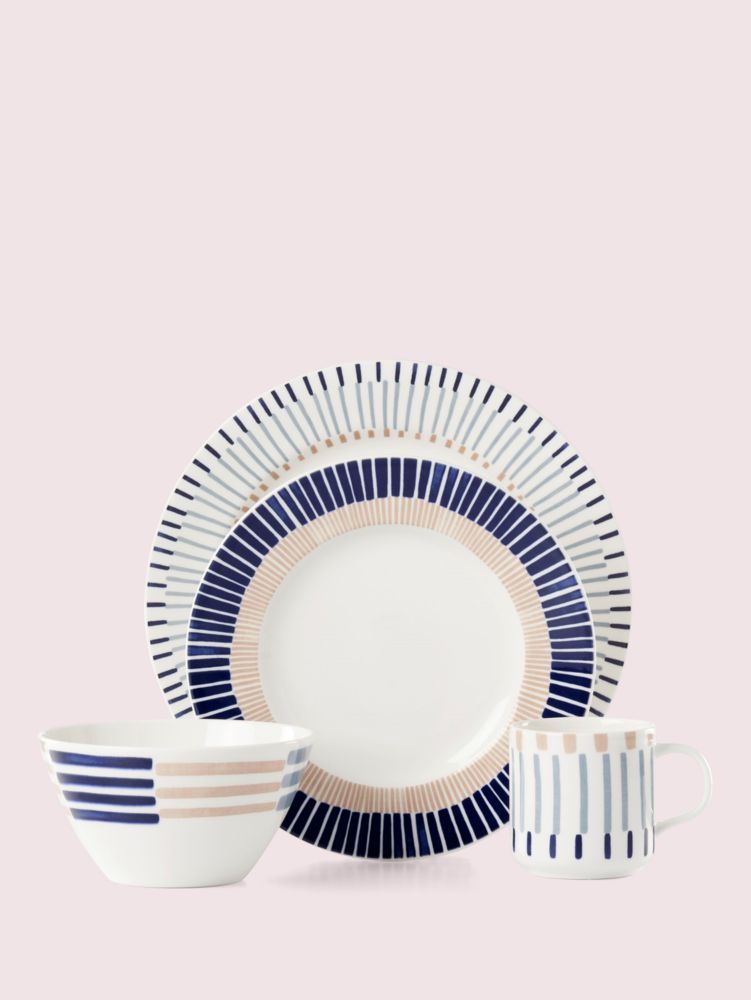 Kate Spade,brook lane 4-piece place setting,kitchen & dining,Parchment