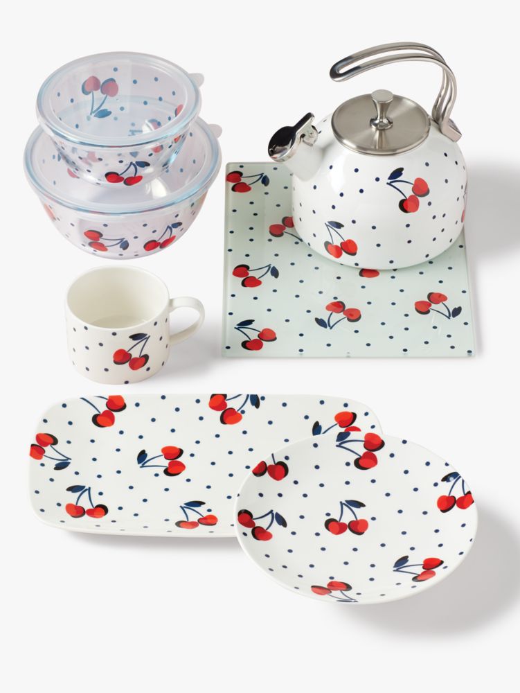 Kate Spade,Vintage Cherry Dot Prep Board Set,kitchen & dining,Multi