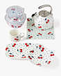 Kate Spade,Vintage Cherry Dot Round Serve-And-Store Set,kitchen & dining,Clear