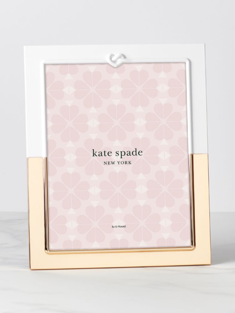 Kate Spade,With Love 8x10 Frame,Invitation Frame,Tabletop Picture Frame,Metal Material,Color Block,Gold Plated,Multi Color