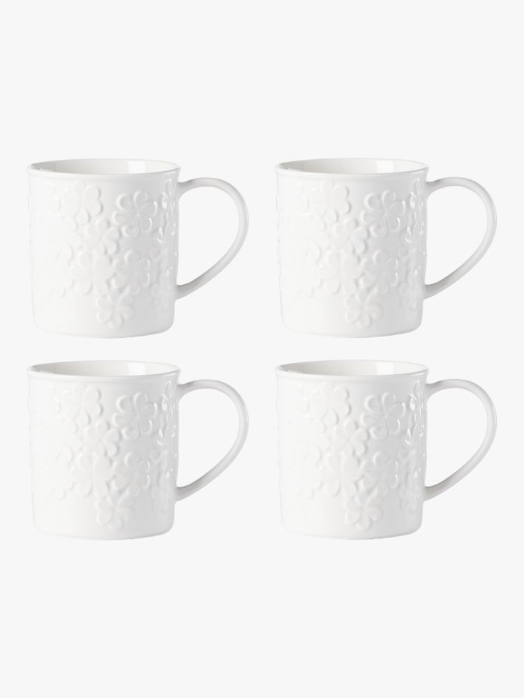 Kate Spade,blossom lane mug set,Parchment