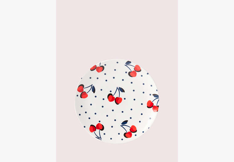 Kate Spade,vintage cherry dot accent plate,kitchen & dining,Clear image number 0