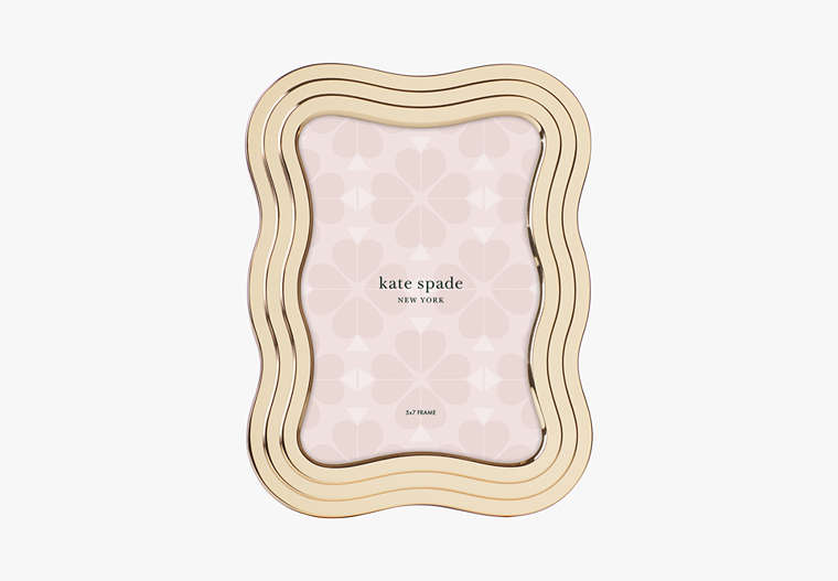 Kate Spade,south street 5x7 wave frame,home accents & décor,Pale Gold image number 0