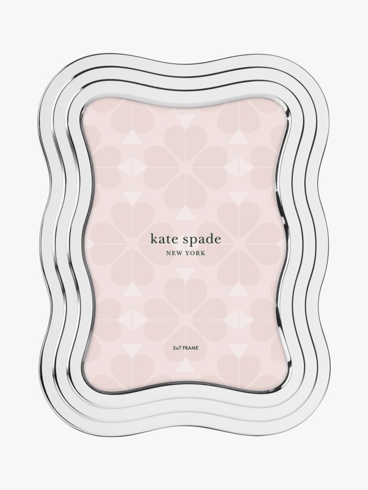 Kate Spade,south street 5x7 wave frame,home accents & décor,Silver Plate