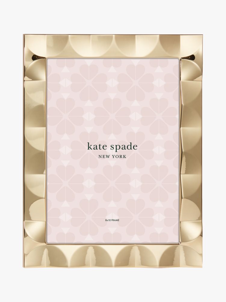 Kate Spade,south street 8x10 scallop frame,home accents & décor,Pale Gold