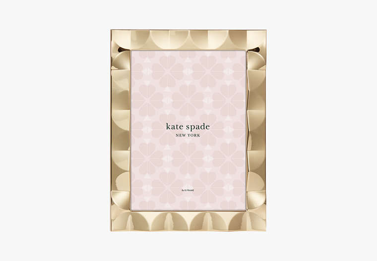 Kate Spade,south street 8x10 scallop frame,home accents & décor,Pale Gold image number 0
