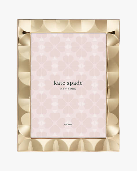 Kate Spade,south street 8x10 scallop frame,home accents & décor,Pale Gold
