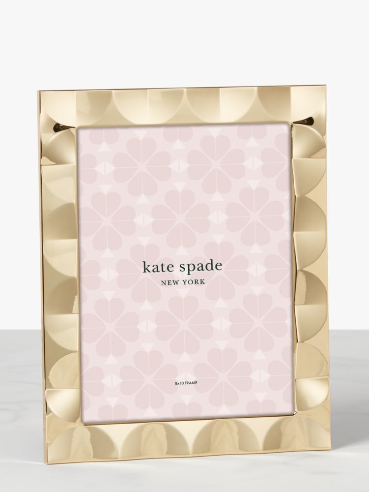 Kate Spade,south street 8x10 scallop frame,home accents & décor,Pale Gold