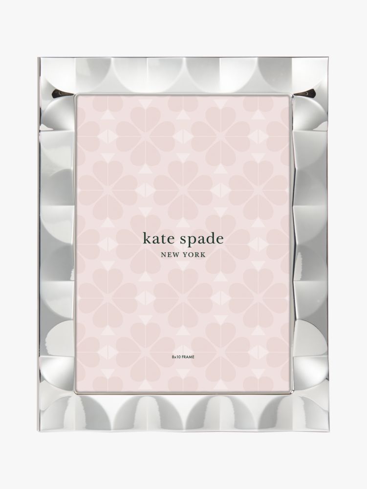 Kate Spade,south street 8x10 scallop frame,home accents & décor,Silver Plate