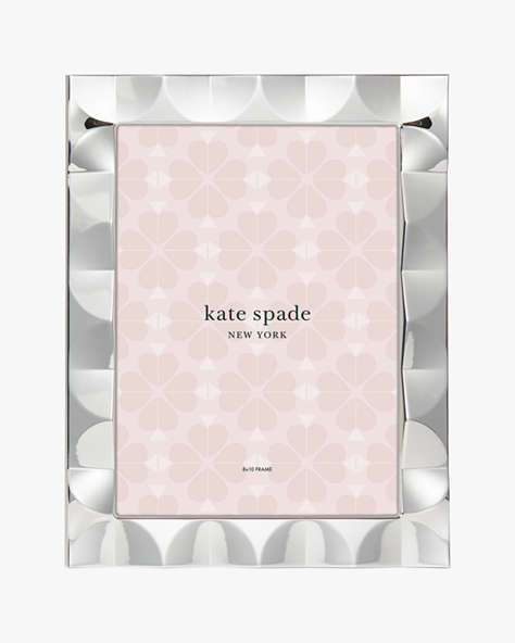 Kate Spade,south street 8x10 scallop frame,home accents & décor,Silver Plate