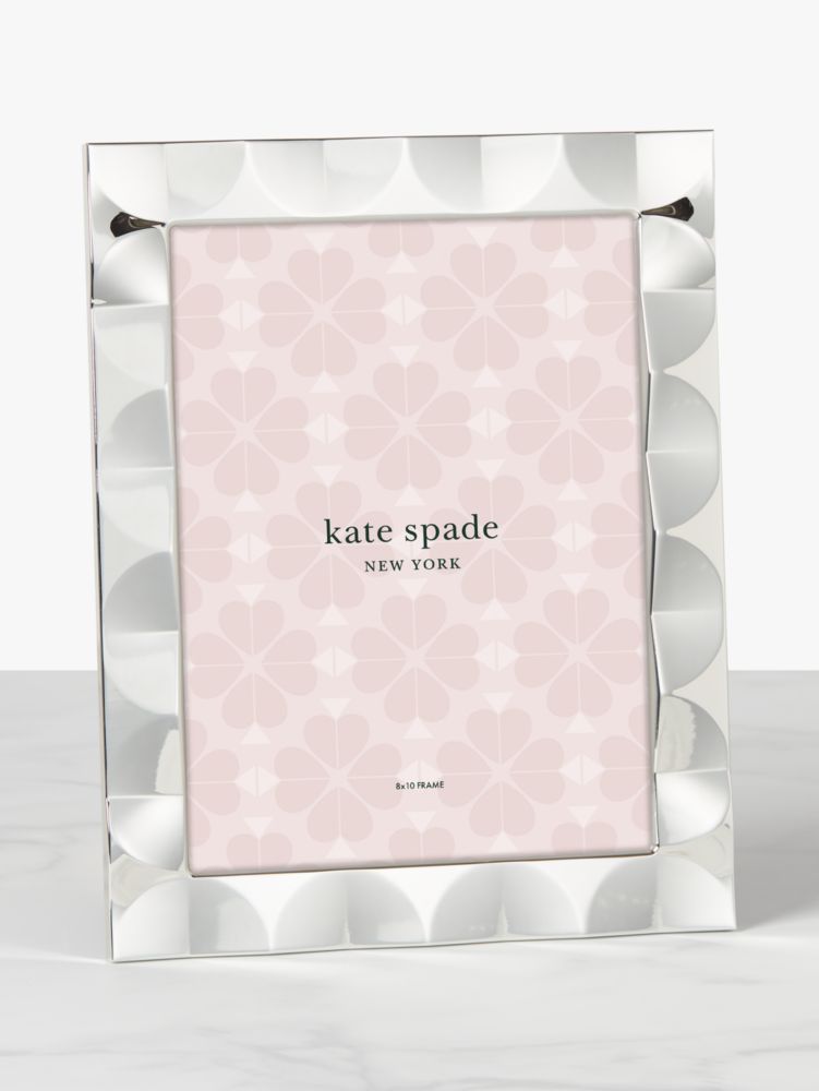 Kate Spade,south street 8x10 scallop frame,home accents & décor,Silver Plate