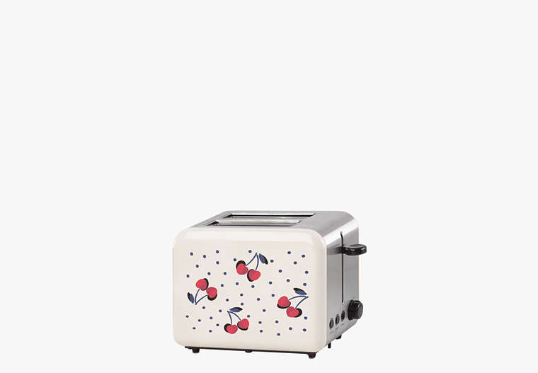 Kate Spade,Vintage Cherry Dot 2-Slice Toaster,kitchen & dining,White image number 0