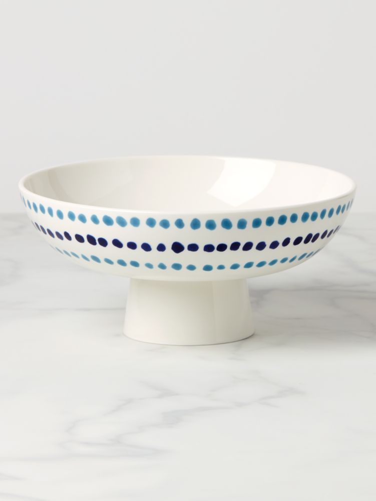 Kate Spade,floral way footed serving bowl,kitchen & dining,Parchment