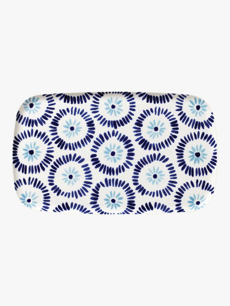Kate Spade,floral way hors d'oeuvre tray,kitchen & dining,Parchment