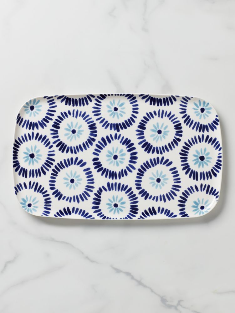 Kate Spade,floral way hors d'oeuvre tray,kitchen & dining,Parchment