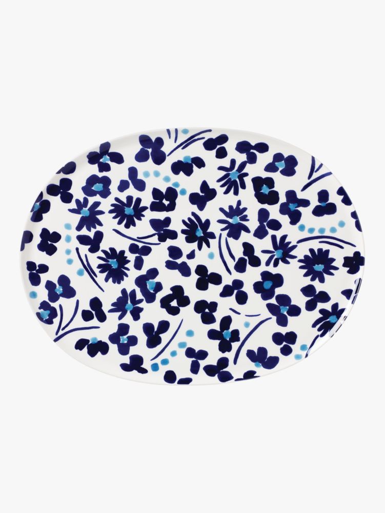 Kate Spade,floral way platter,kitchen & dining,Parchment