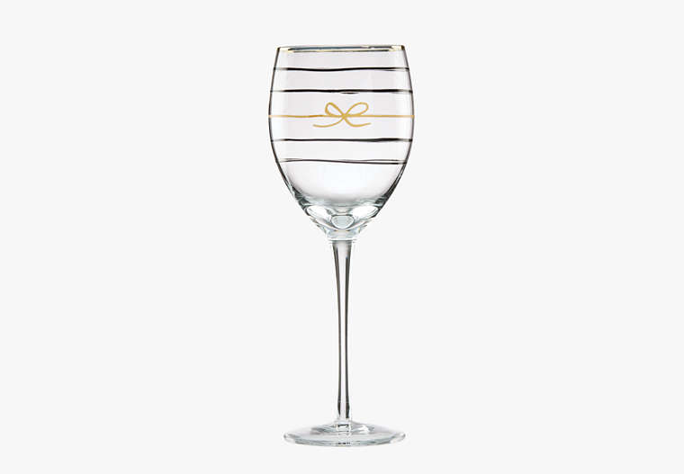 Kate Spade,Good Times Doodle Away Wine Glass,kitchen & dining,Gold image number 0