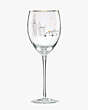 Kate Spade,Good Time In A New York Minute Wine Glass,kitchen & dining,Gold