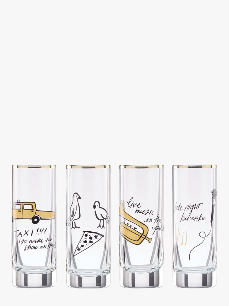 Good Times In A New York Minute 4-piece Shot Glass Set
