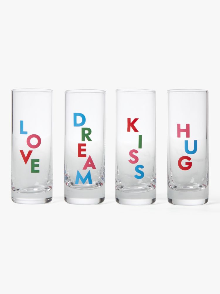 Kate Spade,good times celebrate shot glass set,kitchen & dining,Multi