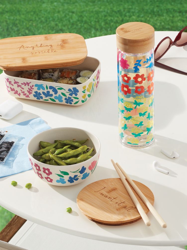 Kate Spade,Floral Field 2-piece Rectangular Food Storage Container Set,