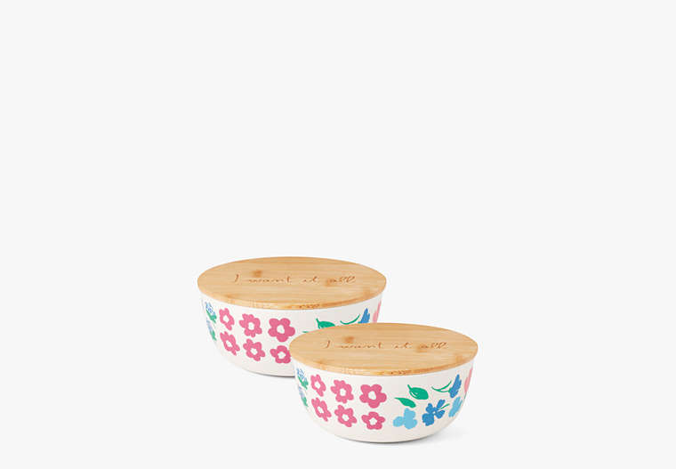 Kate Spade,Floral Field 2-Piece Round Food Storage Container Set,kitchen & dining,No Color image number 0