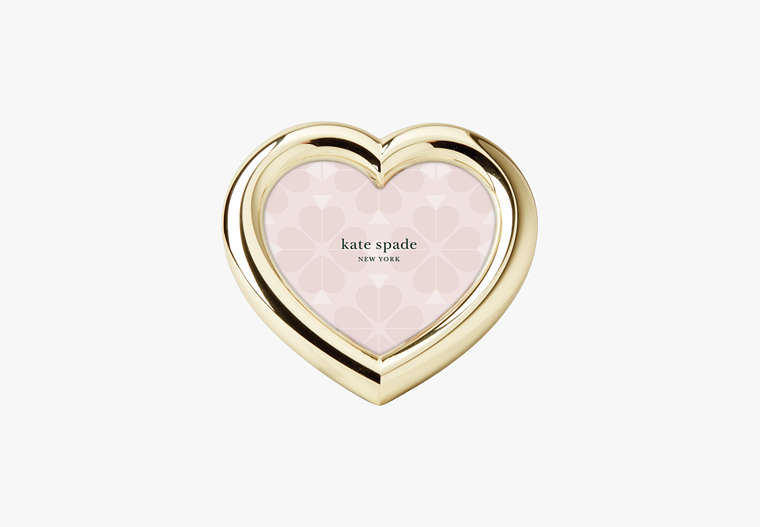 Kate Spade,A Charmed Life Mini Heart Frame,home accents & décor,Pale Gold image number 0