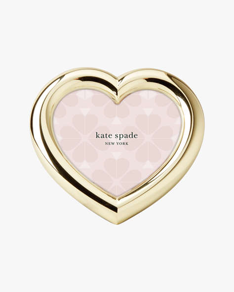 Kate Spade,A Charmed Life Mini Heart Frame,home accents & décor,Pale Gold