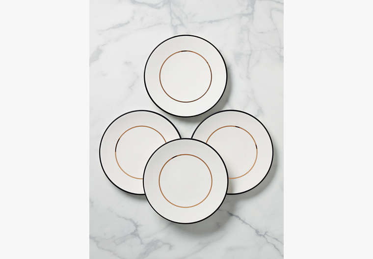 Kate Spade,Make It Pop 4-Piece Accent Plate Set,White image number 0