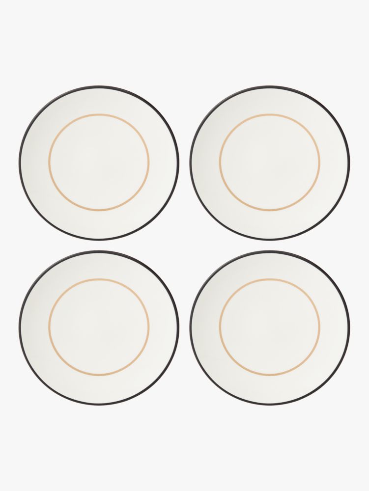 Kate Spade,Make It Pop 4-Piece Accent Plate Set,White