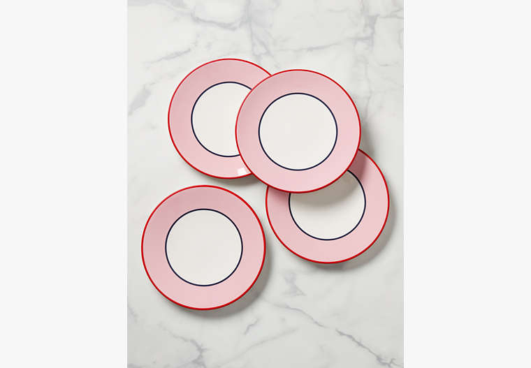 Kate Spade,Make It Pop 4-Piece Accent Plate Set,Pink image number 0