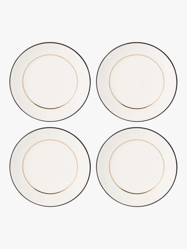 Kate Spade,Make It Pop 4-piece Dinner Plate Set,Dinner Plate,Porcelain,Border Embellishment,Set,