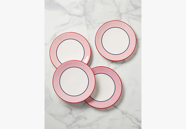Kate Spade,Make It Pop 4-Piece Dinner Plate Set,Pink image number 0
