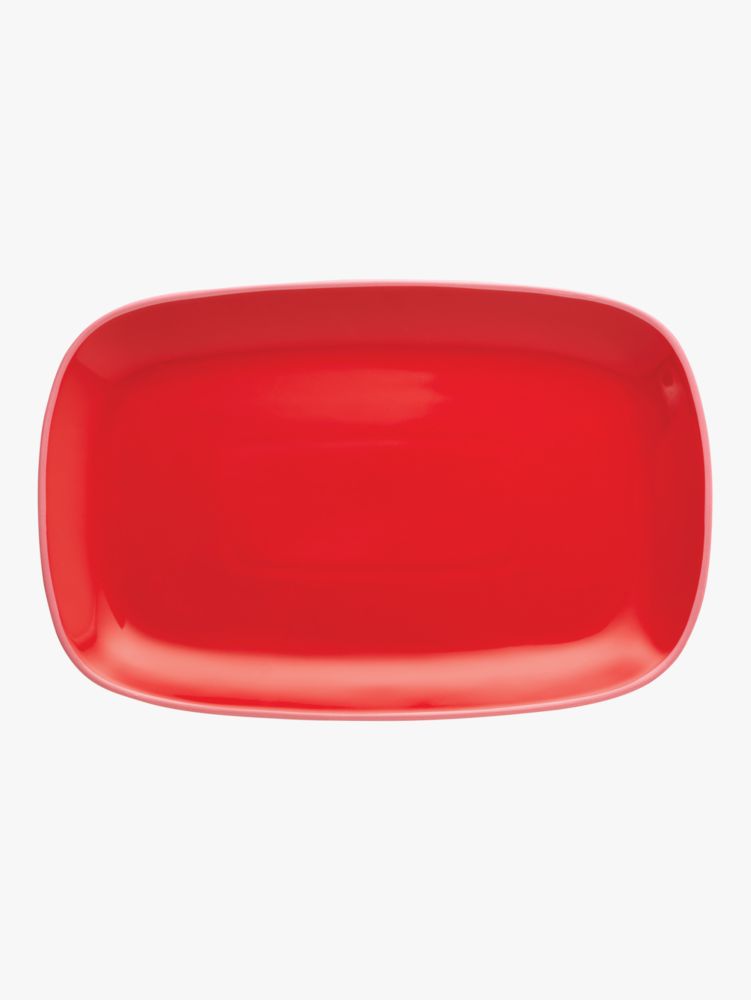 Kate Spade,Make It Pop Serving Platter,Red