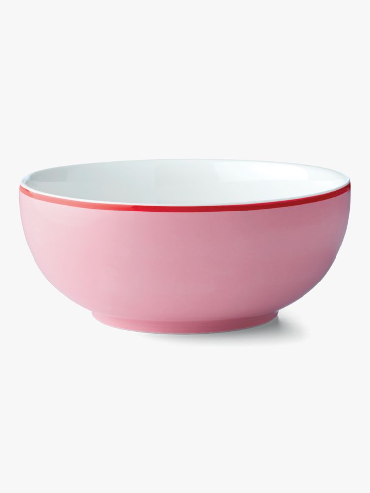 Kate Spade,Make It Pop Serving Bowl,Pink