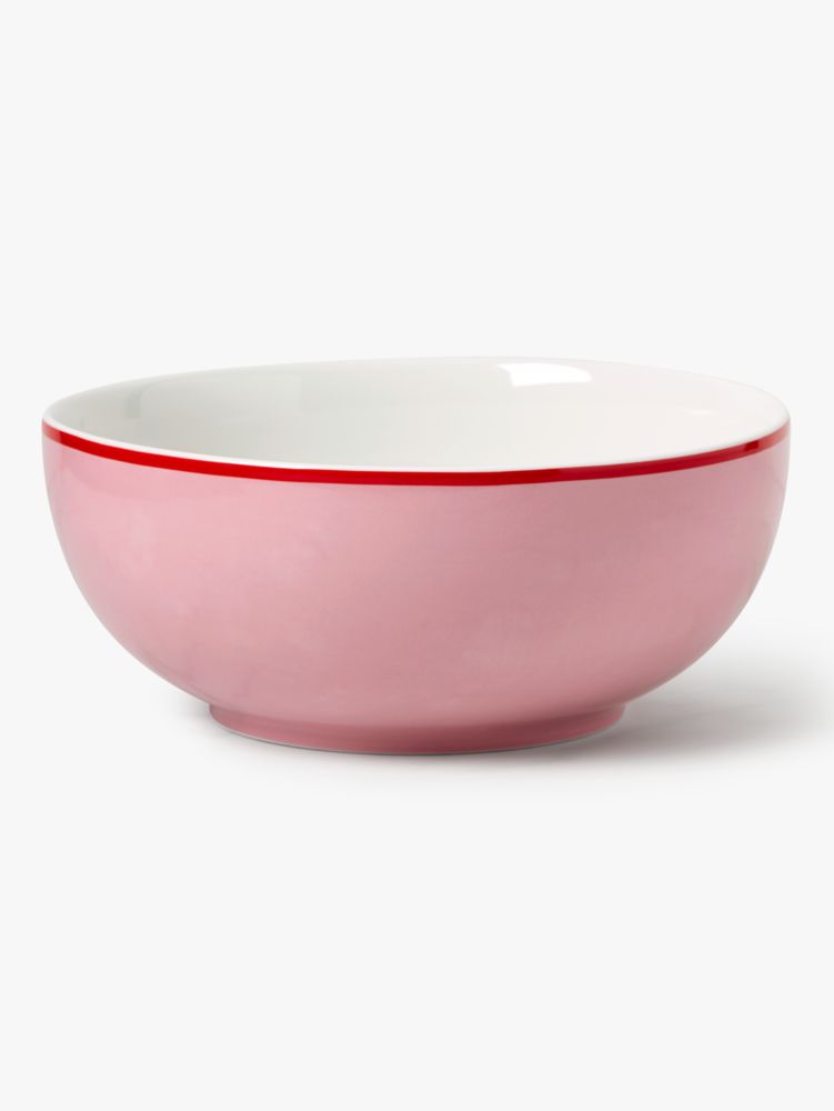 Kate Spade,Make It Pop Serving Bowl,Pink