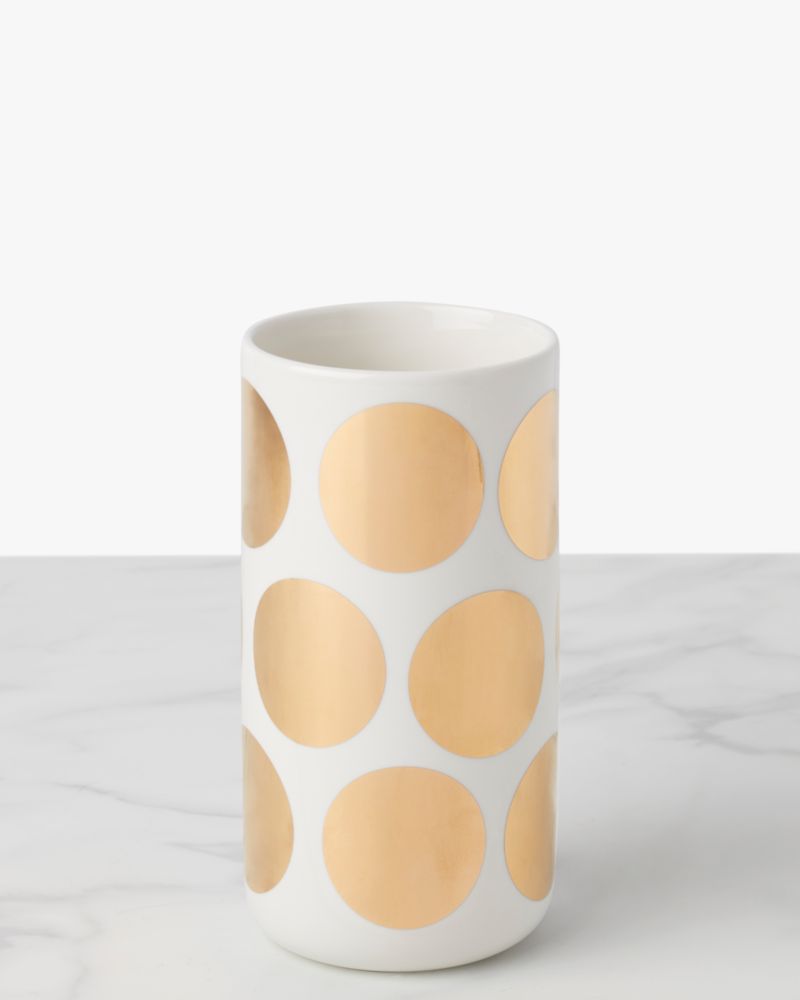 On The Dot Tall Gold Dot Vase