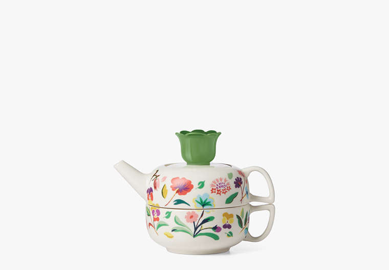 Kate Spade,Garden Floral Tea For One Set,White image number 0