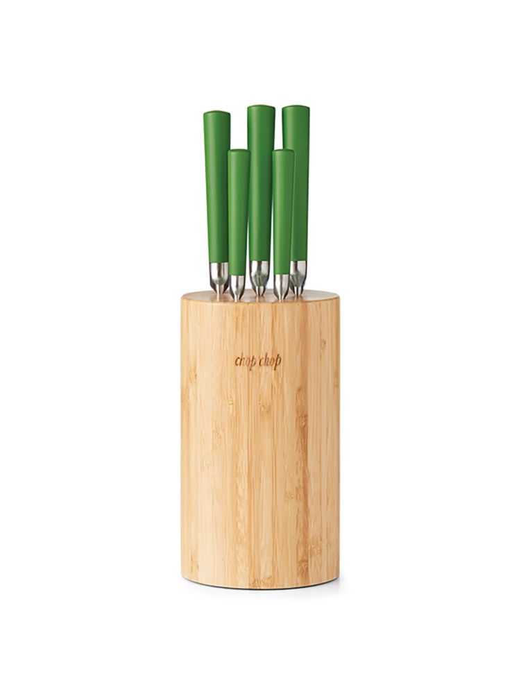 Kate Spade,Knock On Wood 5-piece Cutlery Block Set,