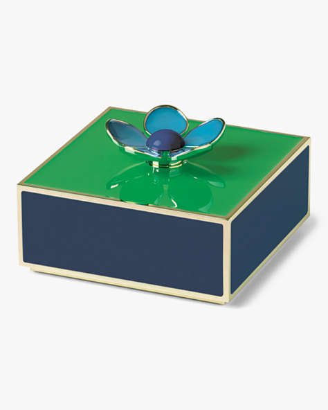 Kate Spade,Make It Pop Floral Jewelry Box,Green