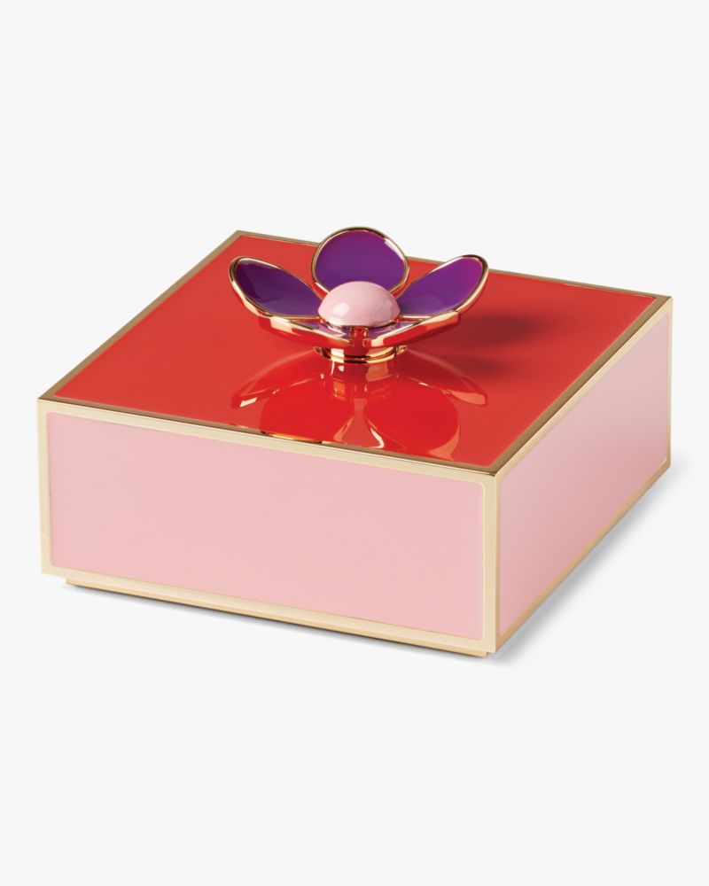 Kate Spade,Make It Pop Floral Jewelry Box,Currant Jam