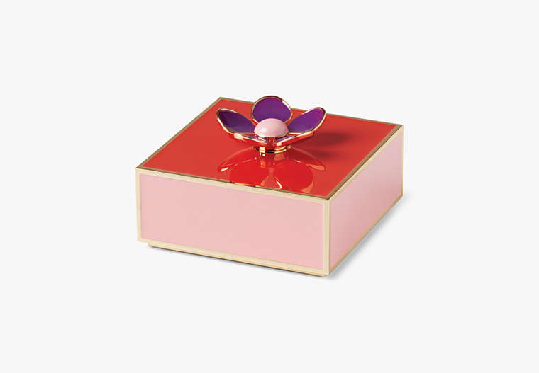 Kate Spade,Make It Pop Floral Jewelry Box,Pink image number 0