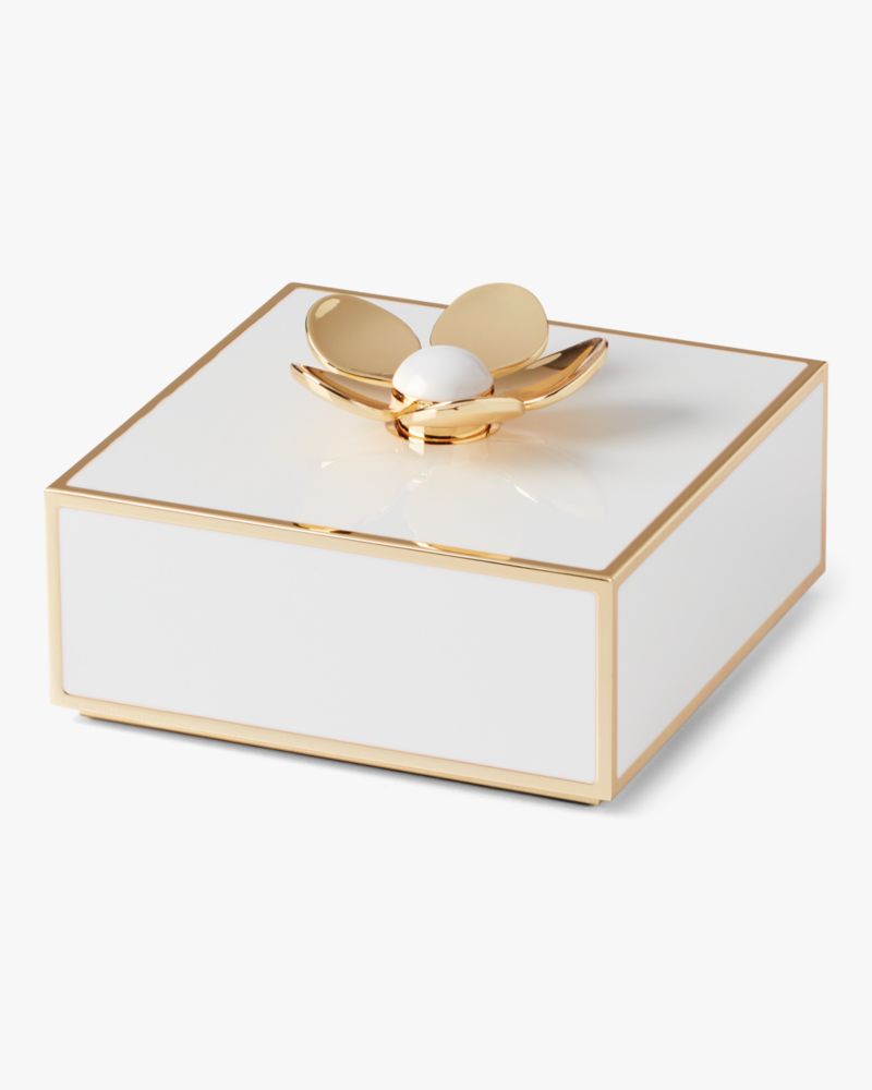 Kate Spade,Make It Pop Floral Jewelry Box,Gold