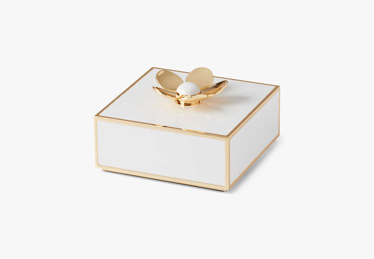 Kate Spade,Make It Pop Floral Jewelry Box,Gold image number 0