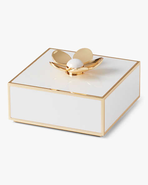 Kate Spade,Make It Pop Floral Jewelry Box,Gold
