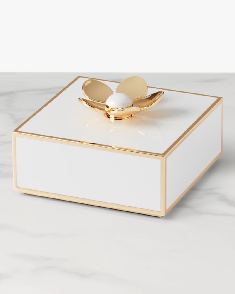 Kate Spade,Make It Pop Floral Jewelry Box,Gold