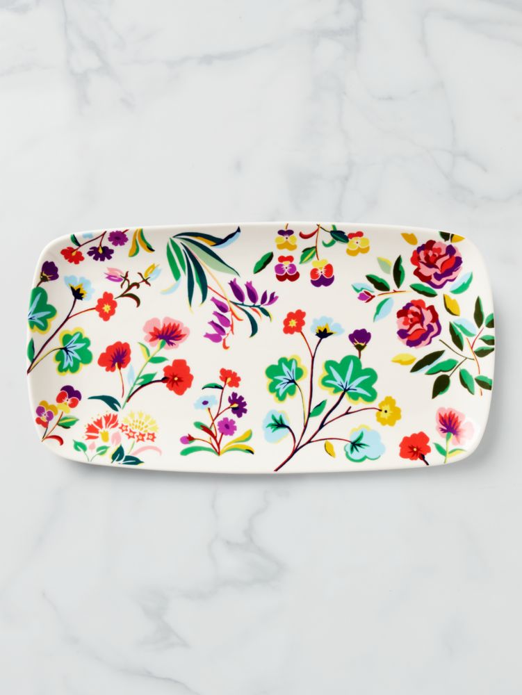 Kate Spade,Garden Floral Tray,White