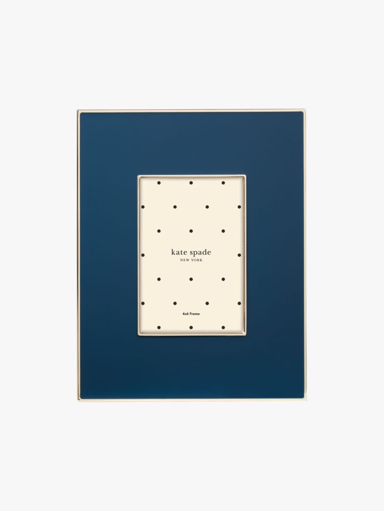 Kate Spade,Make It Pop 4x6 Picture Frame,Navy