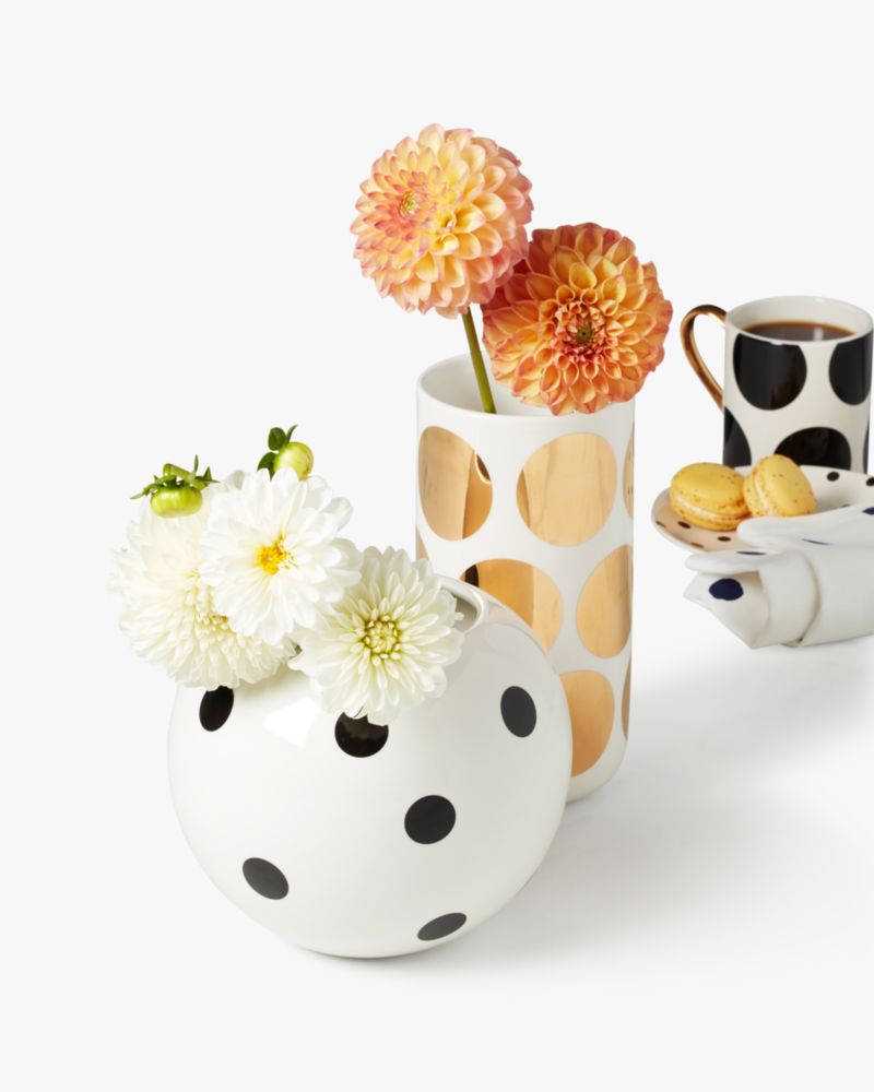 Kate Spade,On The Dot Rose Bowl,Decorative Bowl,Porcelain,White