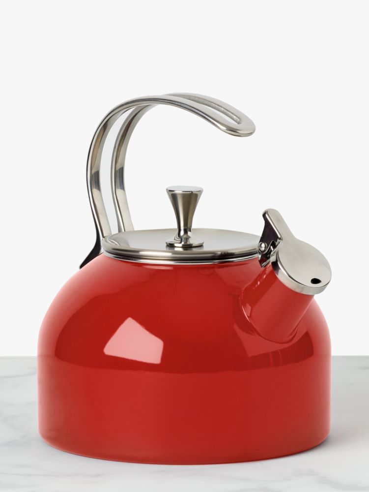 Kate Spade,Make It Pop Tea Kettle,Red